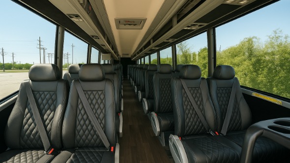 Interior of Charter Bus Company Berwyn's 15 Passenger Minibus in Berwyn