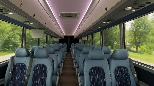 Interior of Charter Bus Company Berwyn's 18 Passenger Minibus in Berwyn