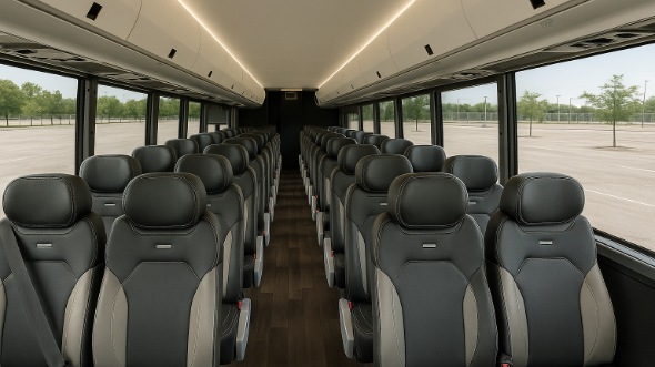 Interior of Charter Bus Company Berwyn's 20 Passenger Mini bus in Berwyn
