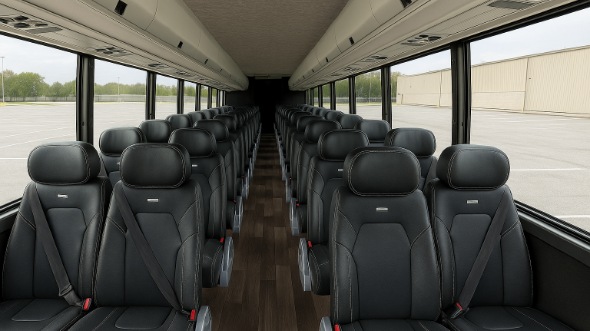 Interior of Charter Bus Company Berwyn's 25 Passenger Mini bus in Berwyn