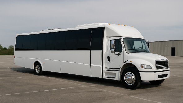 Exterior of Charter Bus Company Berwyn's 28 Passenger Mini bus in Berwyn