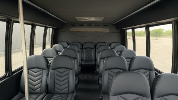 Interior of Charter Bus Company Berwyn's 30 Passenger Minibus in Berwyn