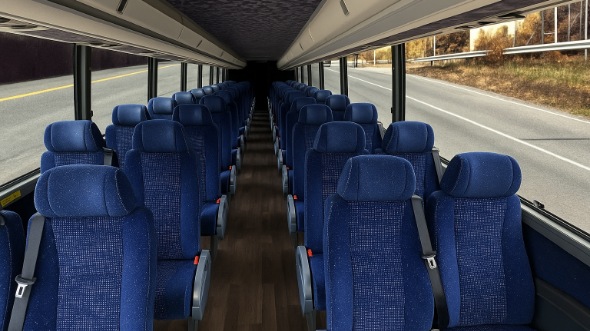 Interior of Charter Bus Company Berwyn's 35 Passenger Minibus in Berwyn