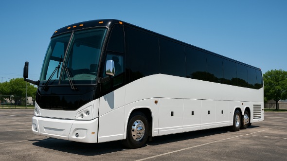 Exterior of Charter Bus Company Berwyn's 50 Passenger Charter Bus in Berwyn