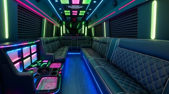 berwyn party bus rental interior
